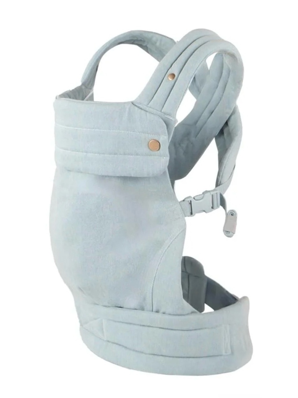 Baby hip seat - Light Blue denim Soft Structured